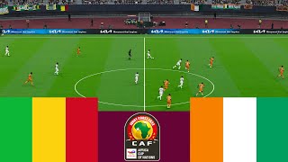 Mali 1 vs 2 Cote dIvore 2024 CAF Africa Cup  Video game simulation PES 2021 [upl. by Hillyer601]