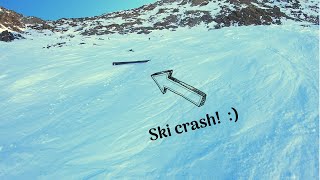 Ski Crash on the Tunnel  Full Run  Alpe DHuez 2019 [upl. by Attiuqal]