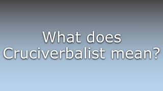 What does Cruciverbalist mean [upl. by Anibor480]