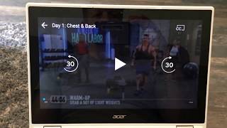 Beachbody on Demand on Acer R11 Chromebook  Android App Fullscreen [upl. by Potash]