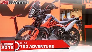 2019 KTM 790 Adventure  Should the Tigers and GSes worry  EICMA 2018 [upl. by Ivzt]