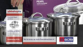 WebshopTV kookset Pearl 4 delig SolaFabriekswinkelnl [upl. by Axia674]