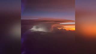 Cumulonimbus cloud lightning show spectacular 35000 feet above Australia VA92 DPSMEL 151222 [upl. by Nuj]