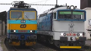 Vlaky Brno hlavní nádraží  7112014  Trains at Brno Main Station [upl. by Asalocin]