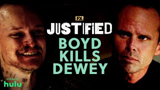 Boyd Walton Goggins Kills Dewey Damon Herriman  Scene  Justified  FX [upl. by Siravart685]