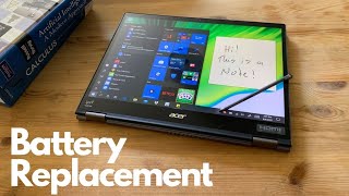 Acer Spin 5 Battery Replacement [upl. by Odlanier]