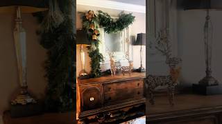 Christmas garland swag on mirror christmasdecor christmasgarland holidaydecor simpledecor swag [upl. by Barnebas]