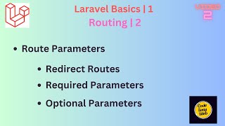 laravel Route Parameters Or Optional Parameters 10  laravel Route 2 [upl. by Ahsael299]