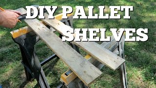 Free Pallet Shelves  DIY [upl. by Crean]