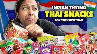 Indian Trying Thai Snacks for First Time  Thailand Snacks Review [upl. by Sutniuq]