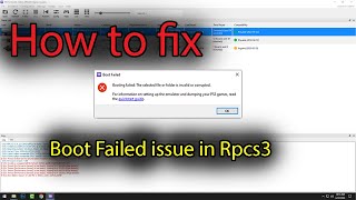 How to fix Boot Failed problem in RPCS3 [upl. by Ytram]