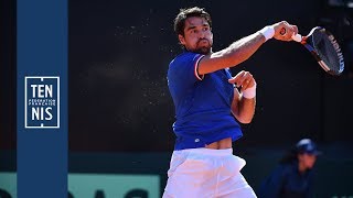 Coupe Davis 2018  la rétro  Chardy  Fognini  le coup droit de Jérémy  FFT [upl. by Jareen473]