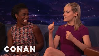 Taylor Schilling amp Uzo Adubas Crazy Fight Scene  CONAN on TBS [upl. by Koralle408]