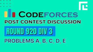 Codeforces Round 920 Div 3  Video Solutions  A to E  by Raghav Goel  TLE Eliminators [upl. by Atinrev]