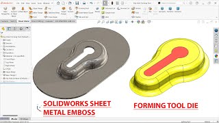 How to make Custom Forming Tool in SolidWorks Sheet Metal Key Hole [upl. by Kelley]