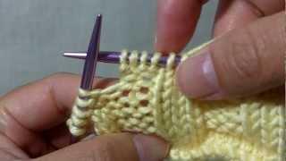 How to knit Pfb aka P1 fampb  Increasing 1 stitch [upl. by Lucilia]