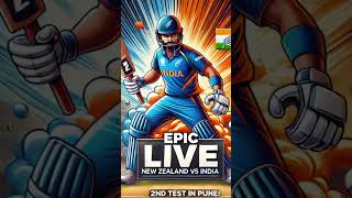 Live Epic Showdown  Nz vs India  2nd Test 2024 in Pune  Who Will Take the Victoryindiacricket [upl. by Neema]