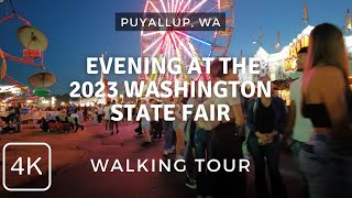 An Evening at the 2023 Washington State Fair  Walking Tour  Puyallup WA [upl. by Ezarra]