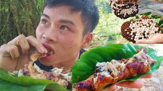 Lòng nhồi ong nướng  Đăng Vlog [upl. by Tahpos340]