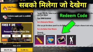 FF new Redeem Code  New Free Fire Reward Redeem Code  legendary Reward Free Redeem Code [upl. by Gonzales]