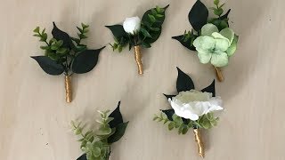 DIY How to Make a Boutonniere Out of Fake Flowers Very Real Looking [upl. by Namaan]