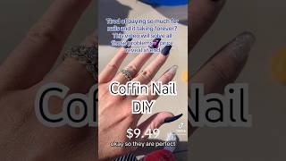 coffinnails coffin nail inspiration diy howto cheap affordable coffinnail nailsalon mani [upl. by Sioux854]