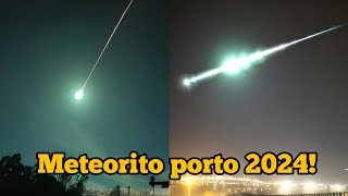 Incredible footage of the falling meteor in Portugal  meteorito porto 2024 [upl. by Jenine]