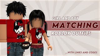 MATCHING roblox outfits  girl and boy w codes amp links  itslxse ♡ [upl. by Uball943]