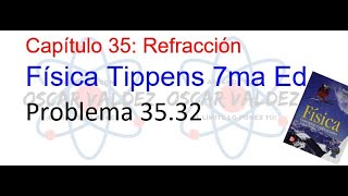 Problema 3532 Física Tippens Capítulo 35 Refracción [upl. by Atika47]