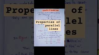 Parallel lines properties of parallel linesgeometry mathstricks [upl. by Arem]