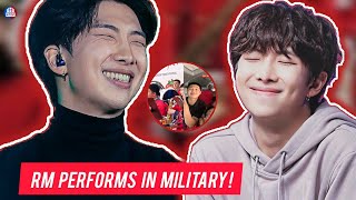 BTS RM Plays A Saxophone In Military  RM And Monsta X Joohoney Perform Together In Military Concert [upl. by Horne]