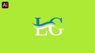 LG Logo Design In Adobeillustrator Letter Logo Design texttutorials youtubevideo GraphicsActor [upl. by Traver]