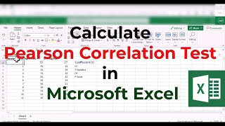 How To Calculate Pearson Correlation Test In Microsoft Excel  Perform Pearson correlation in exce [upl. by Akcirret319]