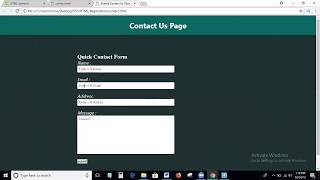 How To Create Simple Contact Form In Html and Css  How To Design Simple Contact Us Page Using Html [upl. by Sylirama946]