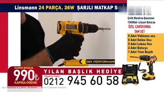 Engelsiz TV  Linsmann 24 Parça 36W Şarjlı Matkap Seti Reklamı Logosuz [upl. by Ydne413]