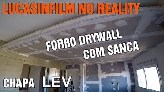 COMO FAZER FORRO GESSO DRYWALL COM SANCA RETA SEM TABICA PASSO A PASSO [upl. by Gwenni]