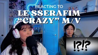 REACTING TO LE SSERAFIM 르세라핌 CRAZY OFFICIAL MV  our first reaction video ever [upl. by Maurits]