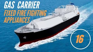 Gas carrier  Fixed fire fighting appliances  Lpg ship fixed fire fighting appliances on lpg ships [upl. by Dorrahs]