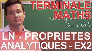 Logarithmes népériens  propriétés analytiques  Ex 2  MATHS  TS TES  Les Bons Profs [upl. by Edlun]