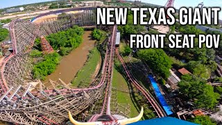 New Texas Giant 4K Front Seat POV Six Flags Over Texas [upl. by Bart808]