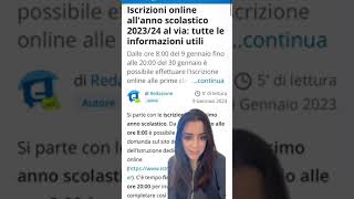 Iscrizioni online allanno scolastico 202324 come si fa [upl. by Jer331]