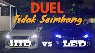 HID PROJECTOR FXR VS LED PROJECTOR BEEBOT GS  ERTIGA VLOG 45 [upl. by Azeel]