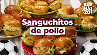 Fácil y rápido 3 Sanguchitos de pollo para ver el Mundial  BUENAZO [upl. by Colet]