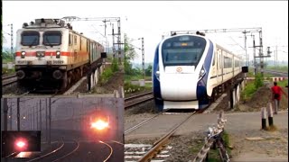 HIGH SPEED Trains Fastest Rail Corridor of East India Dangerous Vande Bharat Rajdhani Saraighat [upl. by Mahsih]