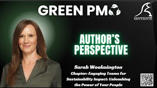 Sarah Woolmington talking about Greenpmo sustainability sentiente [upl. by Leckie634]