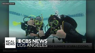 Summer scuba lessons at Hotel Figueroa [upl. by Jonis]