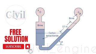 manometer P260 contains carbon tetrachloride Determine the required angle of inclination [upl. by Perlie]