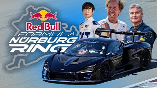 Fahrt im McLaren Senna mit Vettel Tsunoda und Coulthard auf der Nordschleife [upl. by Ymled]