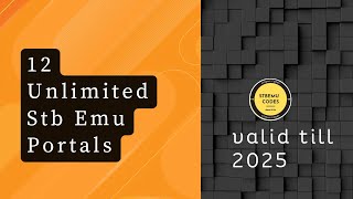 12 Unlimited Stb Emu Portals  STBEMU CODES [upl. by Rauscher]