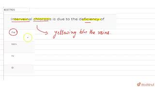 Interveinal chlorosis is due to the deficiency of [upl. by Neve]